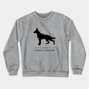 German Shepherd Black Silhouette Crewneck Sweatshirt